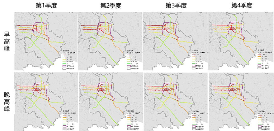 廊坊北三县与北京各区通勤联系空间分布