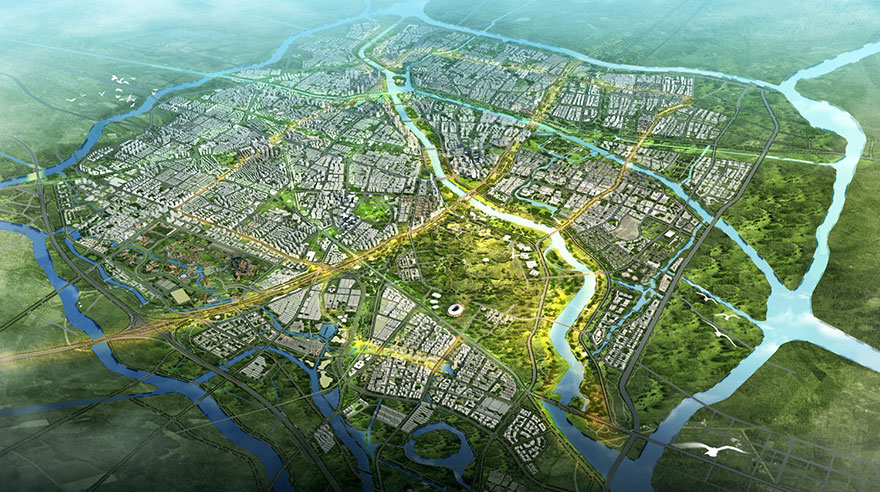 北京城市副中心鸟瞰图
