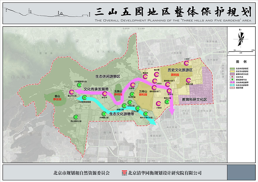 三山五园地区整体保护规划-规划结构图