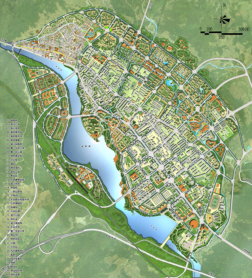 天全县城城厢片区城市设计-天全县县城城市设计总平面图