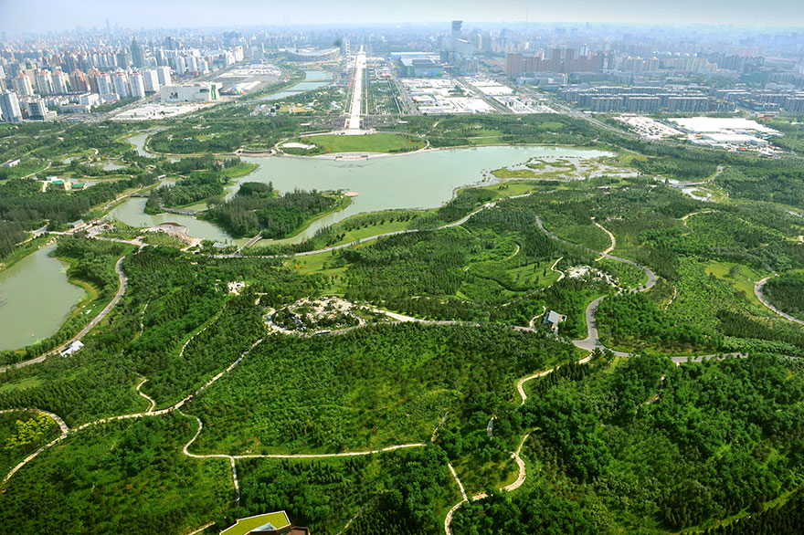 【建成】从空中俯瞰奥林匹克森林公园