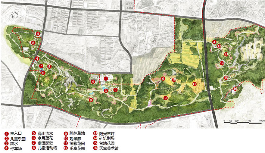 淄博高新区四宝山区域生态建设综合治理概念规划-总平面图