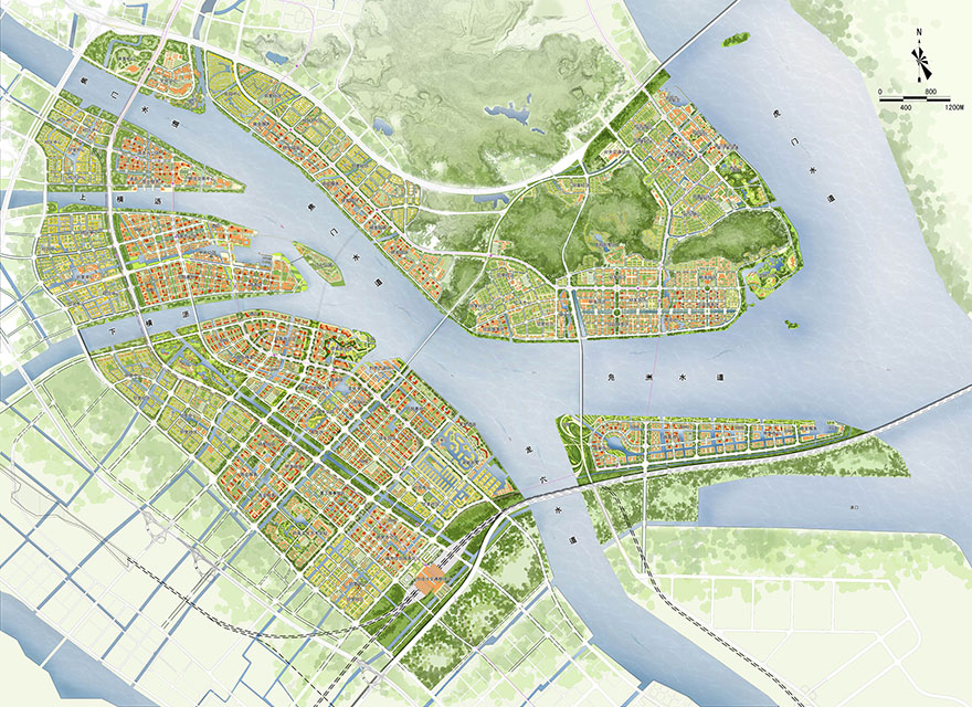 《广州南沙新区明珠湾区城市设计及起步区控制性详细规划》（103k㎡）平面图