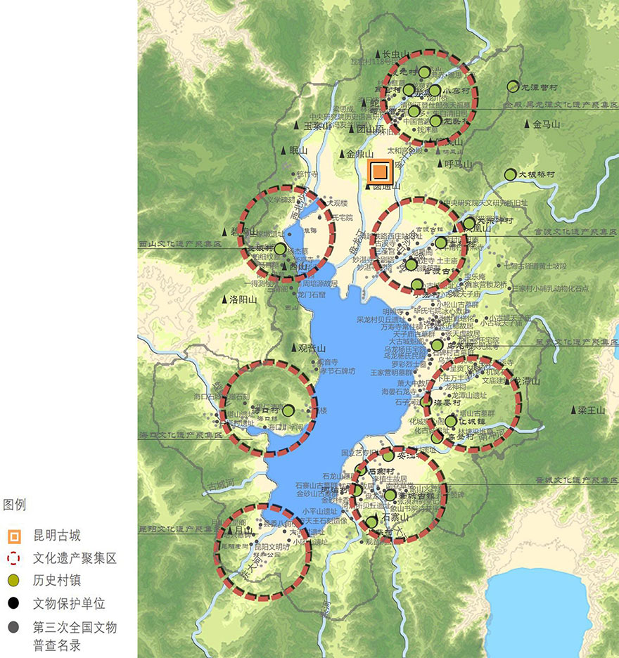 环滇池地区总体保护结构图